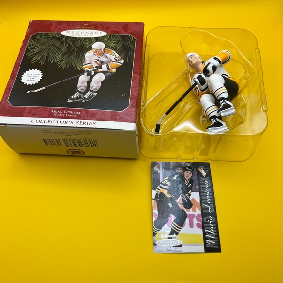2355 - AMT NFL Mario Lemieux Handcrafted Hallmark 1998 Ornament + Card - Picture 5 of 16